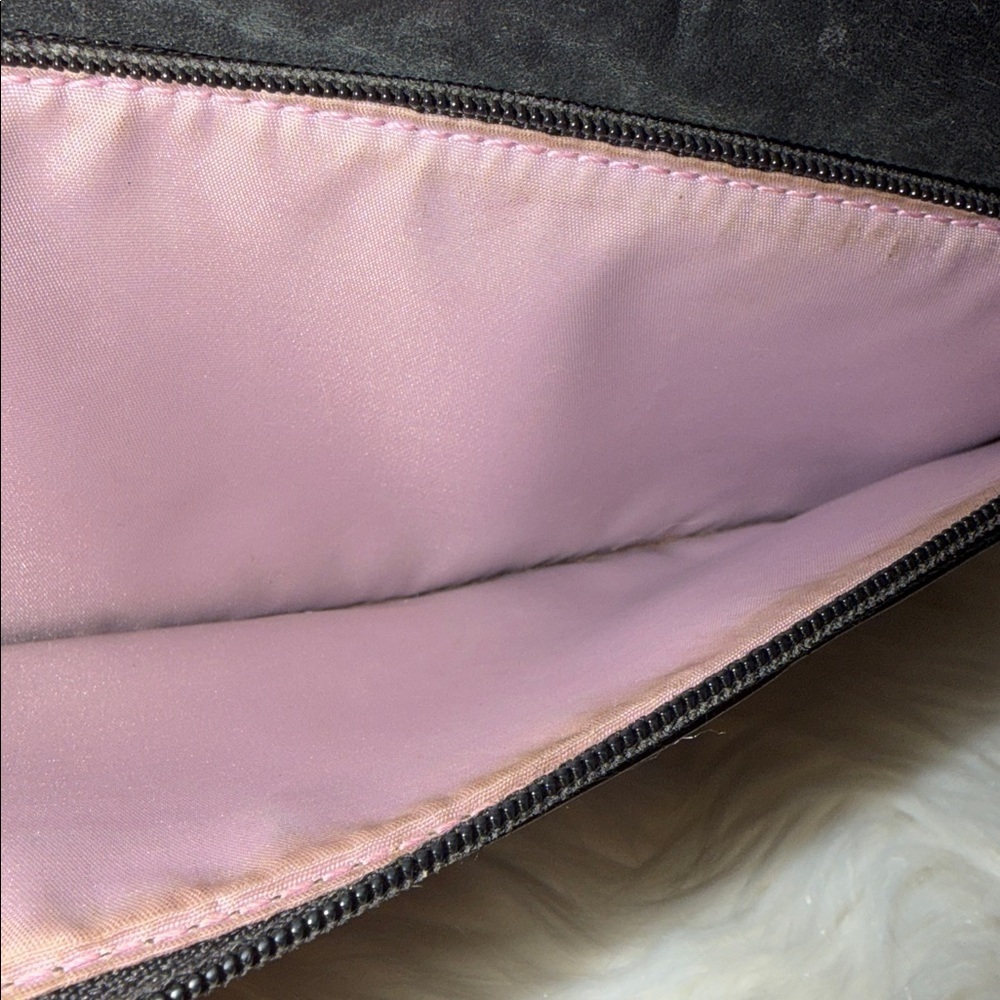 Coach Dark Leather Clutch with Silver Accent - Picture 7 of 7